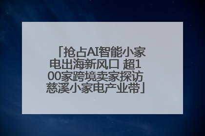 抢占AI智能小家电出海新风口 超100家跨境卖家探访慈溪小家电产业带