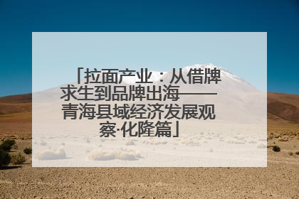 拉面产业：从借牌求生到品牌出海——青海县域经济发展观察·化隆篇