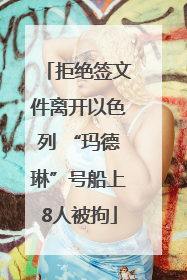 拒绝签文件离开以色列 “玛德琳”号船上8人被拘