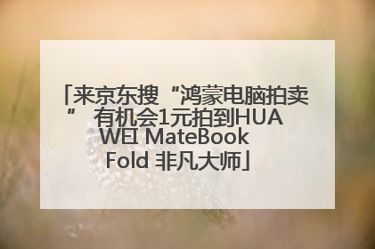 来京东搜“鸿蒙电脑拍卖” 有机会1元拍到HUAWEI MateBook Fold 非凡大师