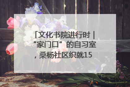 文化书院进行时｜“家门口”的自习室，桑杨社区织就15分钟学习生活圈