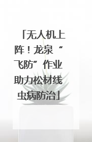 无人机上阵！龙泉“飞防”作业助力松材线虫病防治