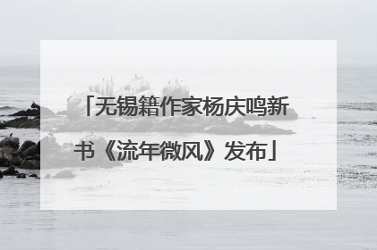 无锡籍作家杨庆鸣新书《流年微风》发布