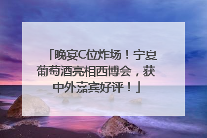 晚宴C位炸场！宁夏葡萄酒亮相西博会，获中外嘉宾好评！