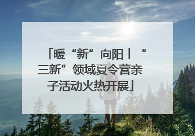暖“新”向阳丨“三新”领域夏令营亲子活动火热开展