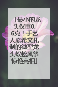 最小的龙头仅重0.6克！手艺人庞希文扎制的微型龙头蜈蚣风筝惊艳亮相