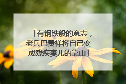 有钢铁般的意志，老兵巴贵祥将自己变成残疾妻儿的靠山