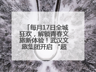每月17日全城狂欢，解锁青春文旅新体验！武汉文旅集团开启 “超级文旅日”
