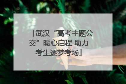 武汉“高考主题公交”暖心启程 助力考生逐梦考场