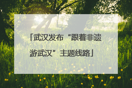 武汉发布“跟着非遗游武汉”主题线路