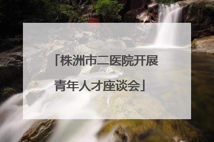 株洲市二医院开展青年人才座谈会
