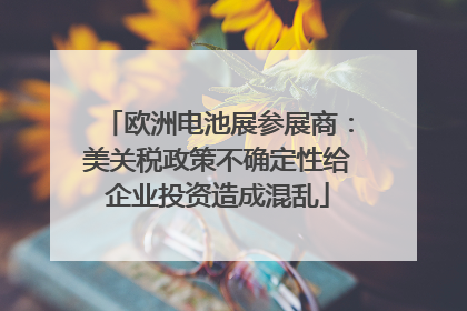 欧洲电池展参展商：美关税政策不确定性给企业投资造成混乱