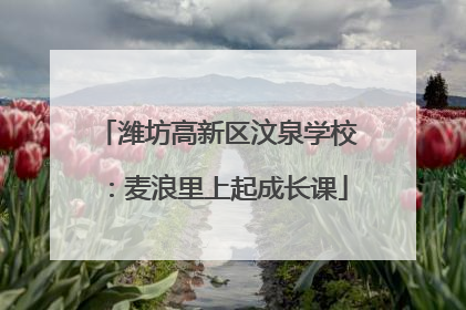 潍坊高新区汶泉学校：麦浪里上起成长课
