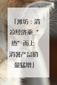 潍坊：清凉经济乘“热”而上 消暑产品销量猛增