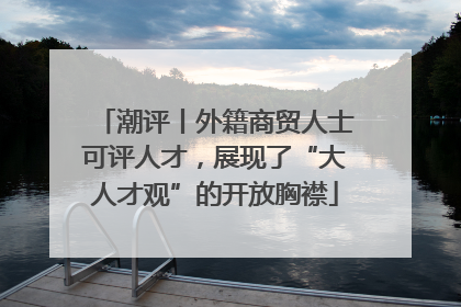 潮评丨外籍商贸人士可评人才，展现了“大人才观”的开放胸襟