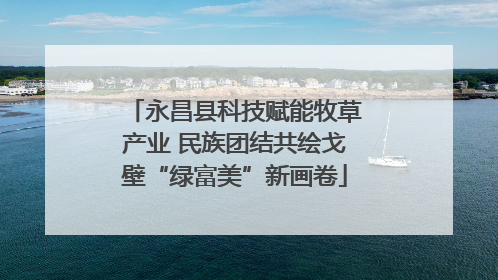 永昌县科技赋能牧草产业 民族团结共绘戈壁“绿富美”新画卷