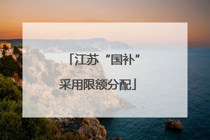 江苏“国补”采用限额分配