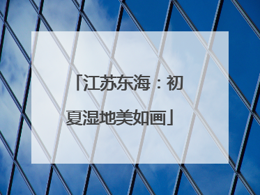 江苏东海：初夏湿地美如画