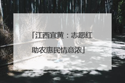 江西宜黄：志愿红助农惠民情意浓