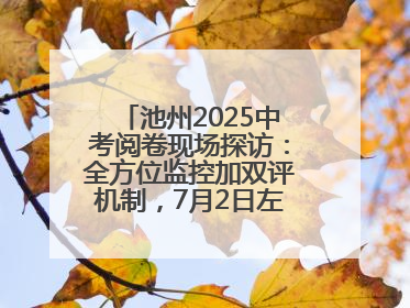 池州2025中考阅卷现场探访：全方位监控加双评机制，7月2日左右公布成绩