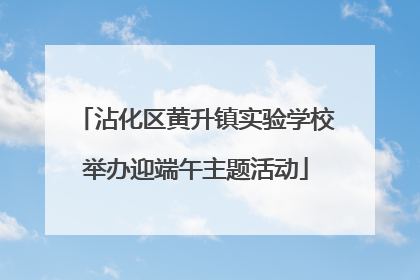 沾化区黄升镇实验学校举办迎端午主题活动