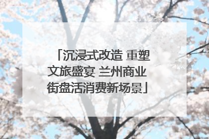 沉浸式改造 重塑文旅盛宴 兰州商业街盘活消费新场景