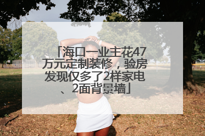 海口一业主花47万元定制装修,验房发现仅多了2样家电、2面背景墙