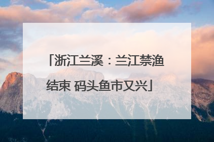 浙江兰溪：兰江禁渔结束 码头鱼市又兴