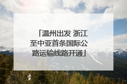 温州出发 浙江至中亚首条国际公路运输线路开通