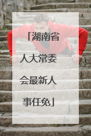 湖南省人大常委会最新人事任免