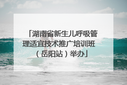 湖南省新生儿呼吸管理适宜技术推广培训班（岳阳站）举办