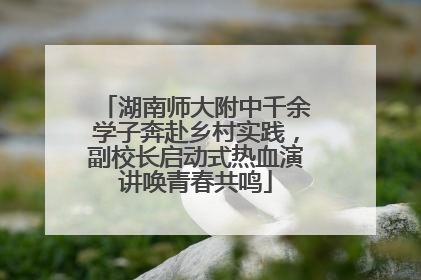 湖南师大附中千余学子奔赴乡村实践，副校长启动式热血演讲唤青春共鸣