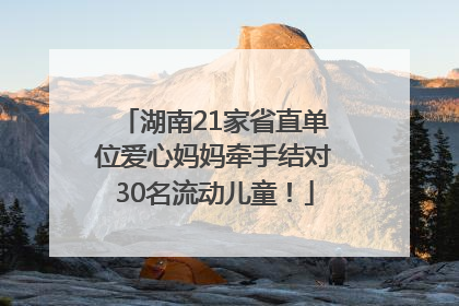 湖南21家省直单位爱心妈妈牵手结对30名流动儿童！