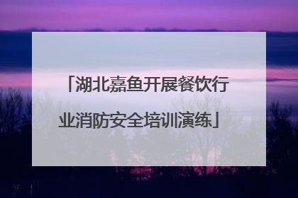 湖北嘉鱼开展餐饮行业消防安全培训演练