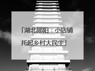 湖北郧阳：小店铺托起乡村大民生