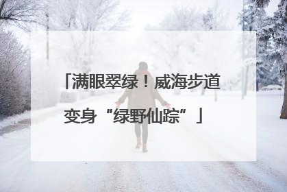 满眼翠绿！威海步道变身“绿野仙踪”