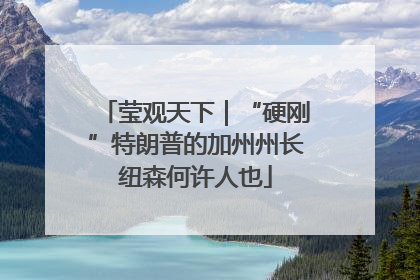 莹观天下｜“硬刚”特朗普的加州州长纽森何许人也