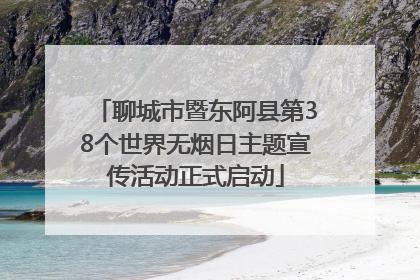 聊城市暨东阿县第38个世界无烟日主题宣传活动正式启动