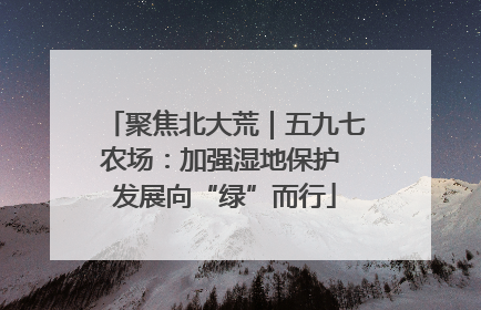 聚焦北大荒｜五九七农场：加强湿地保护 发展向“绿”而行