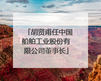 胡贤甫任中国船舶工业股份有限公司董事长