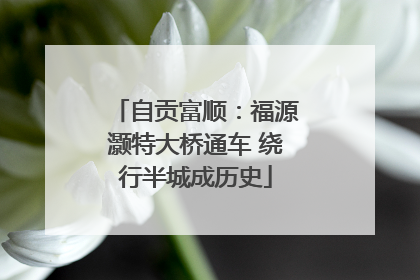 自贡富顺：福源灏特大桥通车 绕行半城成历史