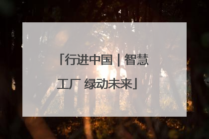 行进中国｜智慧工厂 绿动未来