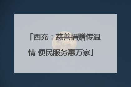 西充：慈善捐赠传温情 便民服务惠万家