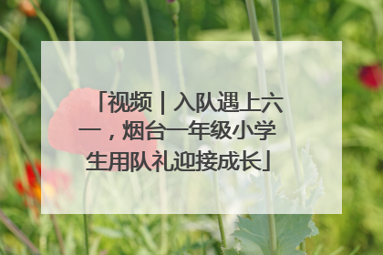 视频｜入队遇上六一，烟台一年级小学生用队礼迎接成长