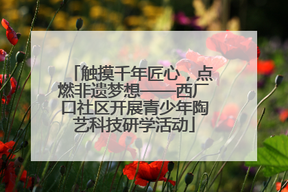 触摸千年匠心，点燃非遗梦想——西厂口社区开展青少年陶艺科技研学活动