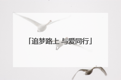 追梦路上 与爱同行