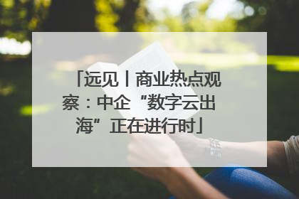 远见丨商业热点观察：中企“数字云出海”正在进行时
