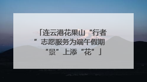 连云港花果山“行者”志愿服务为端午假期“景”上添“花”
