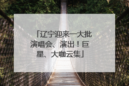 辽宁迎来一大批演唱会、演出！巨星、大咖云集