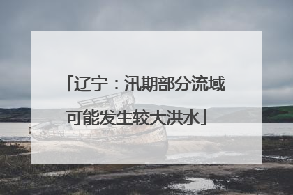 辽宁：汛期部分流域可能发生较大洪水